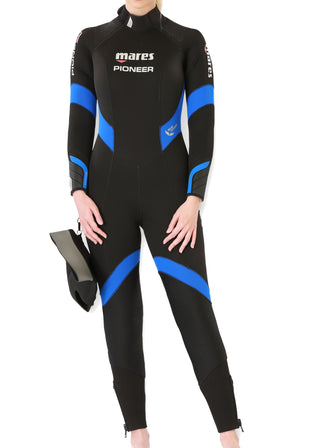 Mares Pioneer women's 7mm one-piece wetsuit. 