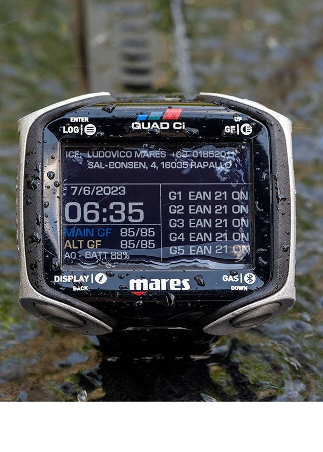 Computer Subacqueo Mares Quad Ci - Per Immersioni Con Aria, Nitrox E Trimix, Con Bluetooth - Foto 10