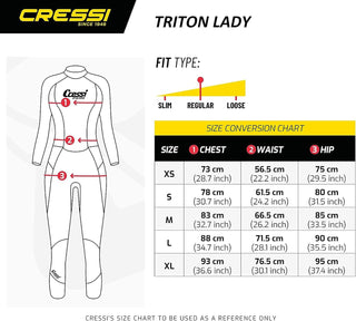 Traje de neopreno Cressi Triton para mujer 